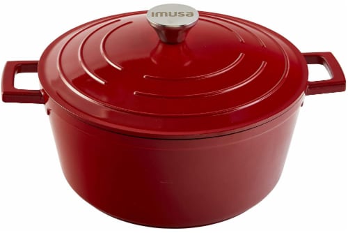 IMUSA Cast Aluminum Covered Dutch Oven - Red, 5 qt - City Market