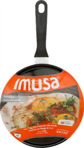 IMUSA PTFE Nonstick Egg Pan with Lid, Red 