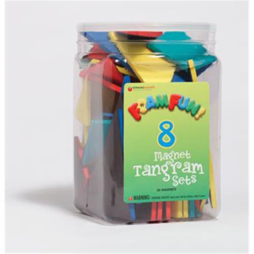 Dowling Magnets DO-732103 Foam Fun Magnet Tangrams Perspective: front