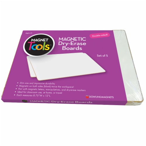 Dowling Magnets Magnetic Dry Erase Boards Double Sided Blank Blank Set of 5 ST Gerbes Super Markets