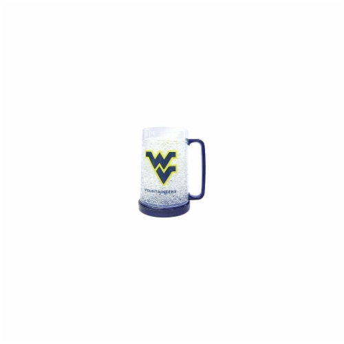 West Virginia Mountaineers Mug Crystal Freezer Style Special Order Perspective: front