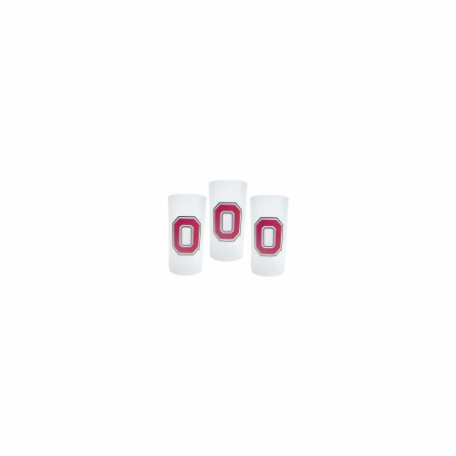 Ohio State Buckeyes 3 Piece Tumbler Set Perspective: front