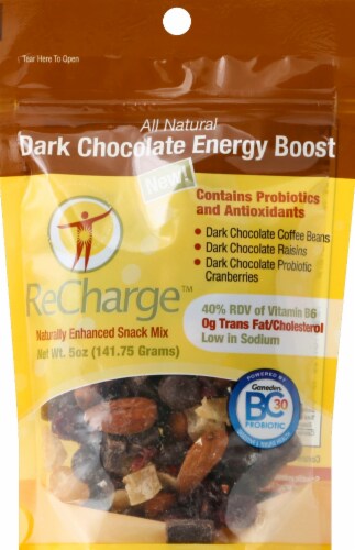 Truly Good ReCharge™ All Natural Dark Chocolate Energy Boost Snack Mix Perspective: front
