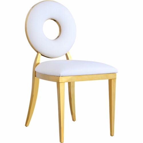 Meridian Furniture Carousel Faux Leather Dining Chair - Gold Meridian Furniture Carousel Faux Leather Dining Chair - Gold