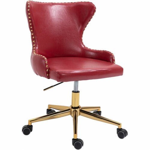Meridian Furniture Hendrix Faux Leather Office Chair - Gold Meridian Furniture Hendrix Faux Leather Office Chair - Gold