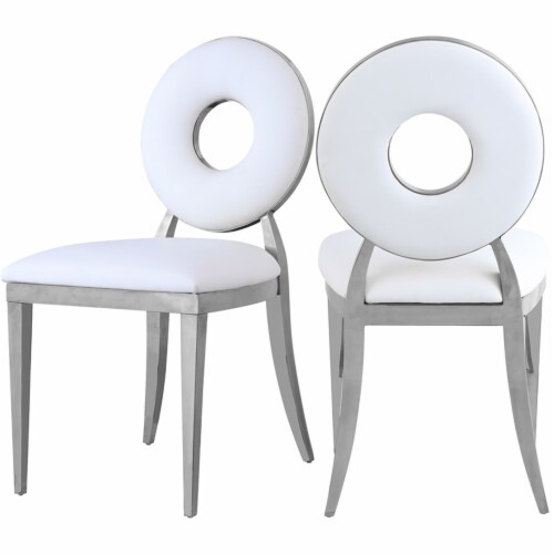 Meridian Furnture Carousel Faux Leather Dining Chair - Chrome Meridian Furnture Carousel Faux Leather Dining Chair - Chrome