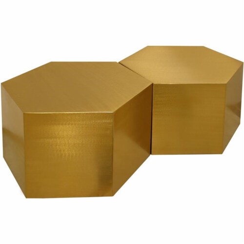 Meridian Furniture Hexagon Modular Coffee Table - Gold Meridian Furniture Hexagon Modular Coffee Table - Gold
