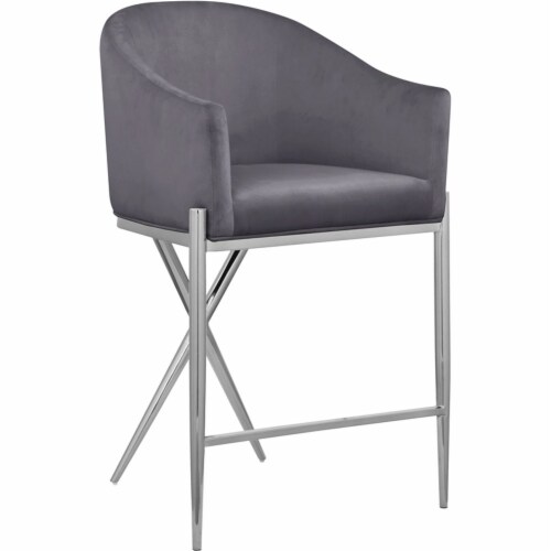 Meridian Furniture Xavier Counter Stool - Chrome