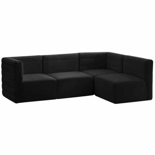 Meridian Furniture Quincy Velvet Modular Cloud-Like Comfort Corner Chair Meridian Furniture Quincy Velvet Modular Cloud-Like Comfort Corner Chair