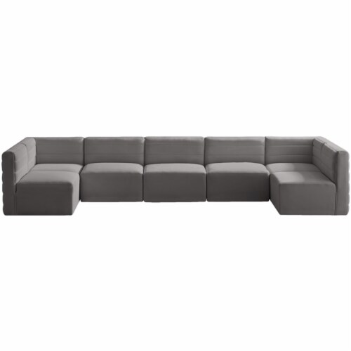 Meridian Furniture Quincy Grey Velvet Modular Sectional, 1 Fry’s Food