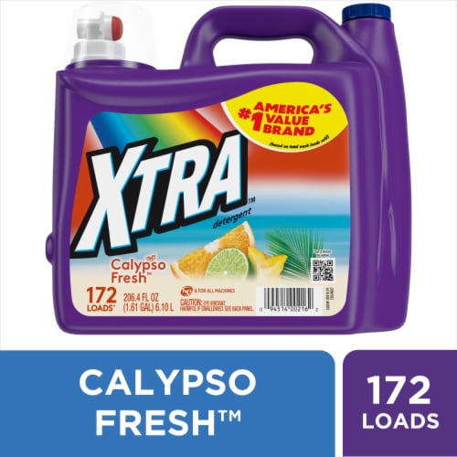 XTRA Calypso Fresh Liquid Laundry Detergent Perspective: front