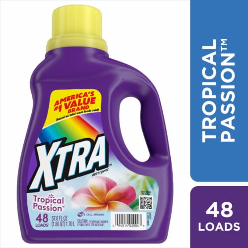 XTRA Tropical Passion Liquid Laundry Detergent Perspective: front