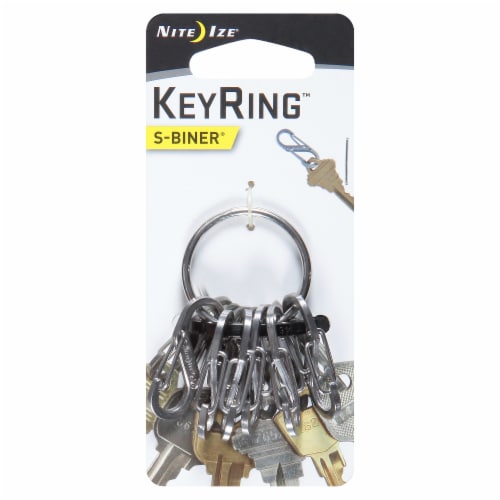 Nite Ize® S-Biner® KeyRing™ Steel - Silver Perspective: front