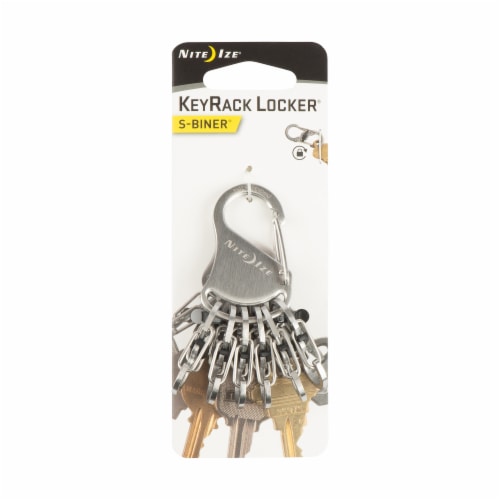 Nite Ize KeyRing Steel Stainless Keychain w/Versatile S-Biner Key Clips Key Ring 