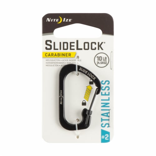 Nite Ize Locking Carabiner Clip, Black, 2 in.