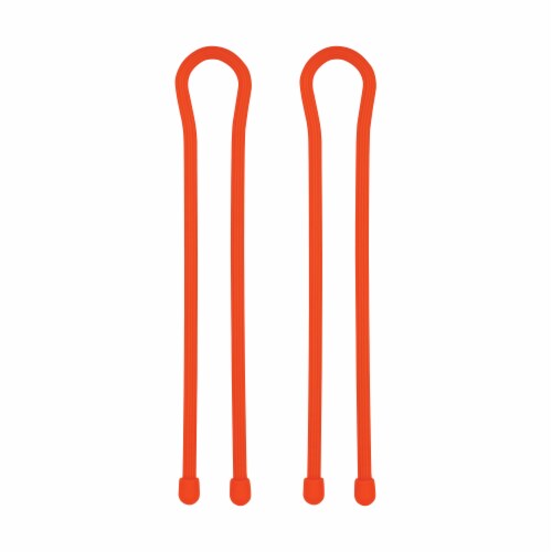 Nite Ize Reusable Rubber Twist Tie - Bright Orange Perspective: front