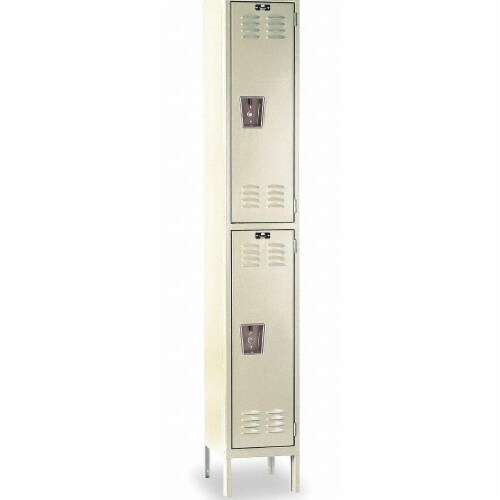 Hallowell Wrdrb Lckr,2x1Lckr,Tan,78 x12 x18 ,Assm U1288-2A-PT Perspective: front