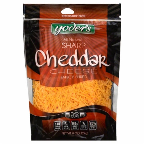 Yoder's Fancy Shredded Sharp Cheddar Cheese Perspective: front