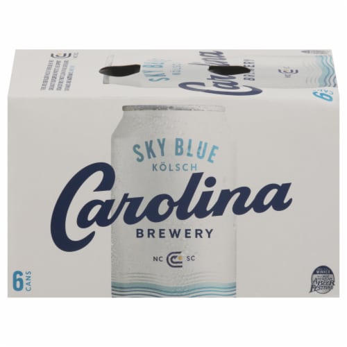 Carolina Brewery Sky Blue Kolsch Golden Ale Craft Beer Perspective: front