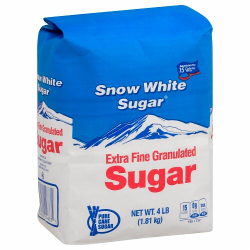 Snow White Sugar Granulated Sugar, 4 LB Smith’s Food and Drug