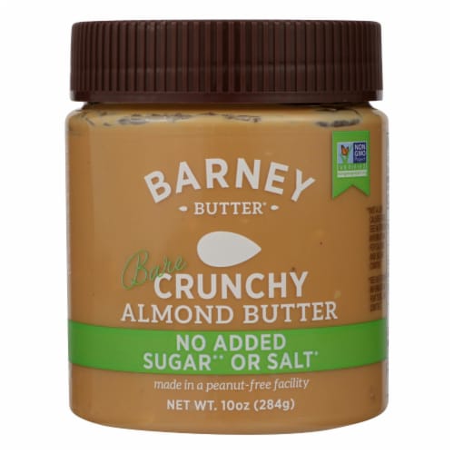 Barney Butter Almond Butter - Bare Crunchy 10 oz (Pack of 6) Perspective: front