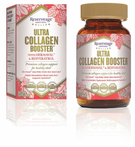 Reserveage  Nutrition Ultra Collagen Booster™ w/ Dermaval™ & Resveratrol Perspective: front