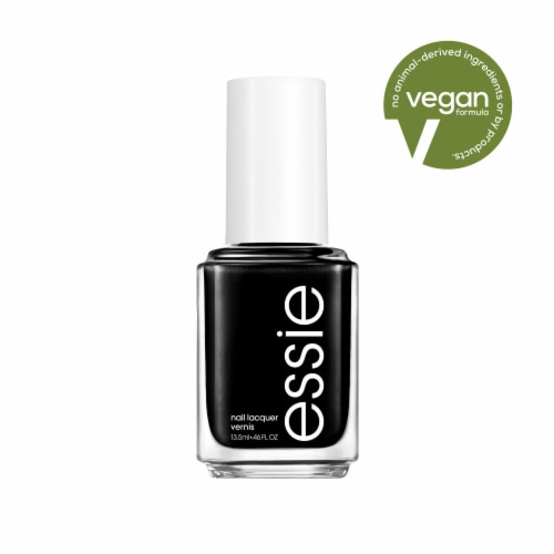Essie Licorice Jet Black Nail Polish Perspective: front