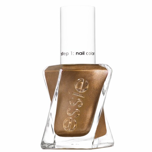 Essie Gel Couture Down to the Herringbone Longwear Nail Polish - Gold Perspective: front