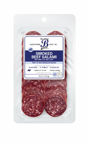 Brooklyn Cured™ Smoked Beef Salami Perspective: front