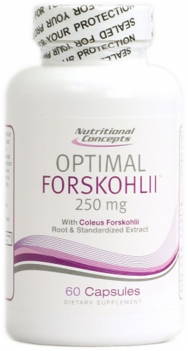 Nutritional Concepts Optimal Forskohlii Capsules 250 mg Perspective: front