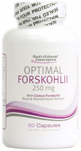 Nutritional Concepts Optimal Forskohlii Capsules 250 mg Perspective: front