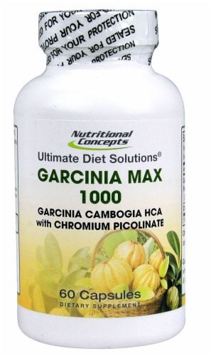 Nutritional Concepts Garcinia Max 1000 Capsules Perspective: front