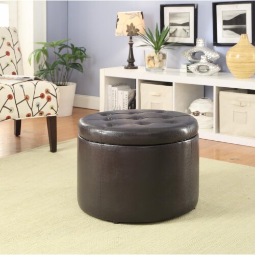 Designs4Comfort Round Shoe Ottoman Espresso 1 unit Fry s Food