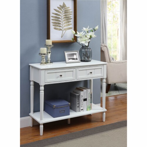Convenience concepts french country console table with drawer store and shelf