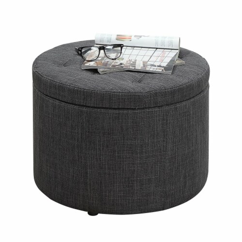 Round shoe storage ottoman deals
