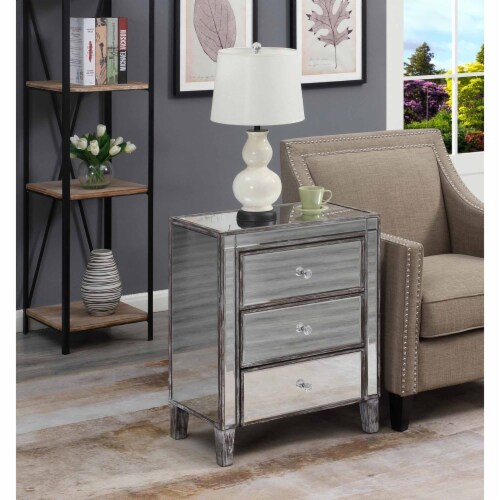 Gold coast mirrored end table deals