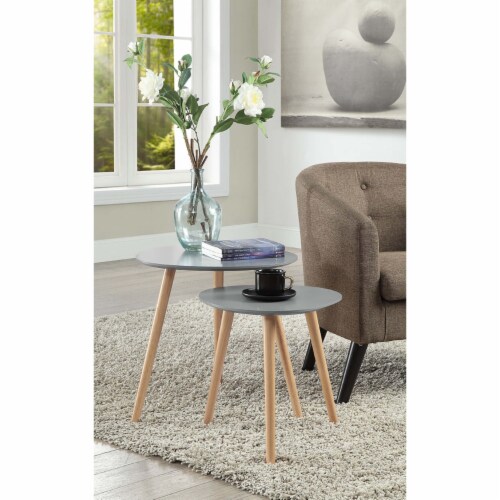 Natural White Convenience Concepts Oslo Nesting End Tables 