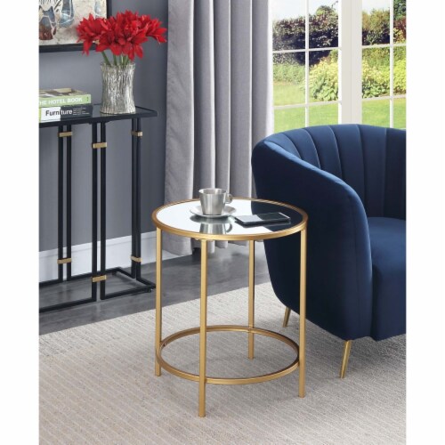 Gold coast mirrored end table deals