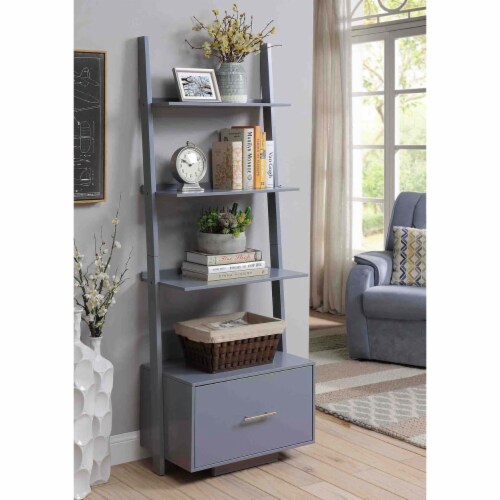 Ladder shelf with file drawer discount