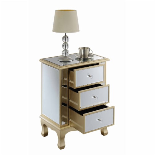 Gold coast mirrored end table deals