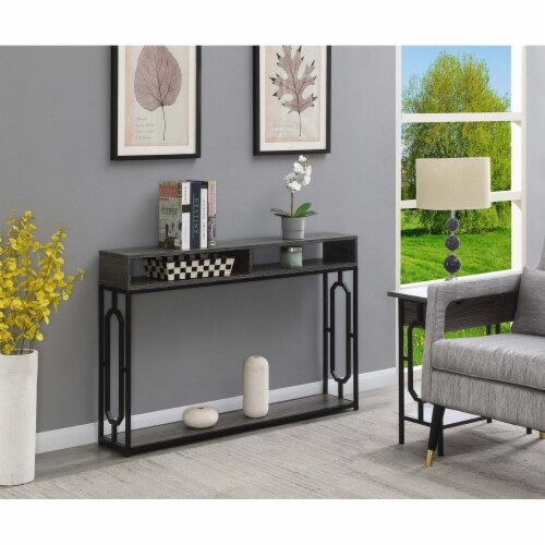 Omega Deluxe Console Table with Shelf Perspective: front