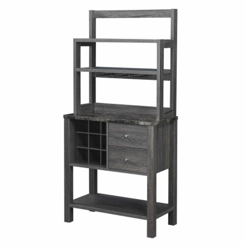 Newport 2 Drawer Serving Bar with Wine Rack and Shelves 1 Metro