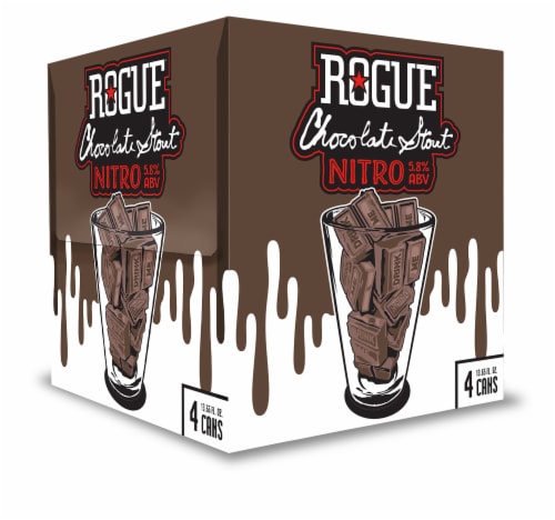 Rogue Chocolate Nitro Stout Perspective: front