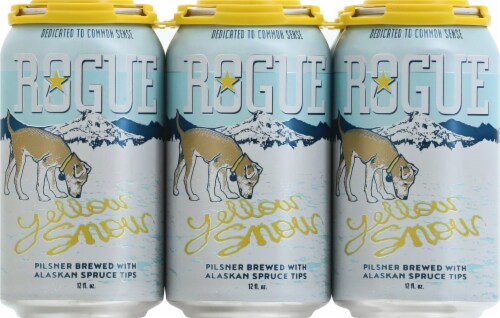 Rogue Yellow Snow Pilsner Beer Perspective: front