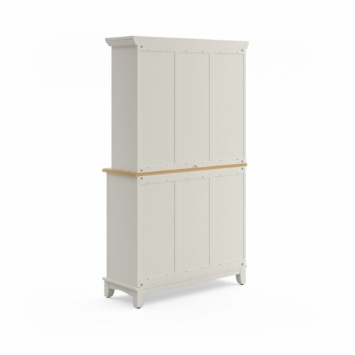Homestyles Buffet of Buffets Wood Buffet with Hutch in Off White Perspective: front