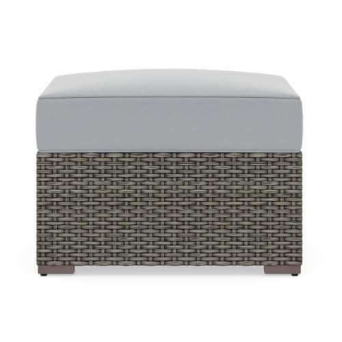 Homestyles 6801-90 Boca Raton Outdoor Ottoman, Brown - 18 x 24.5 x 18.75 in. Perspective: front