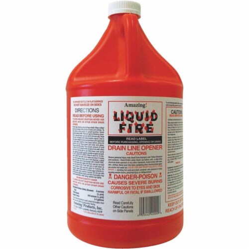 Amazing Products LF-G-4 1 gal Liquid Fire Drain Line Opener Perspective: front