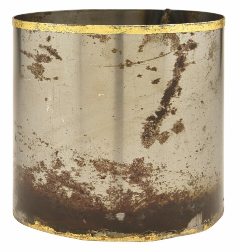 Round Galvanized Pot Perspective: front