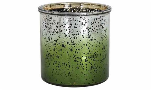 Gold/Green Glass Cylinder Vase Perspective: front