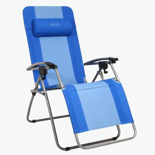Kamp Rite Outdoor Folding Reclining Zero Gravity Chair w Headrest